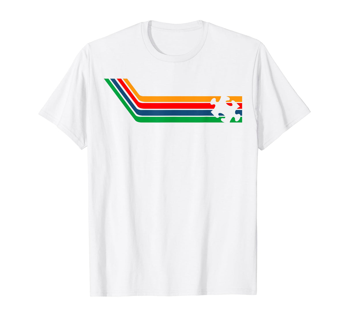 Autism Awareness Gift Stripes Asd Or T-Shirt - Novelty Apparel for Adults