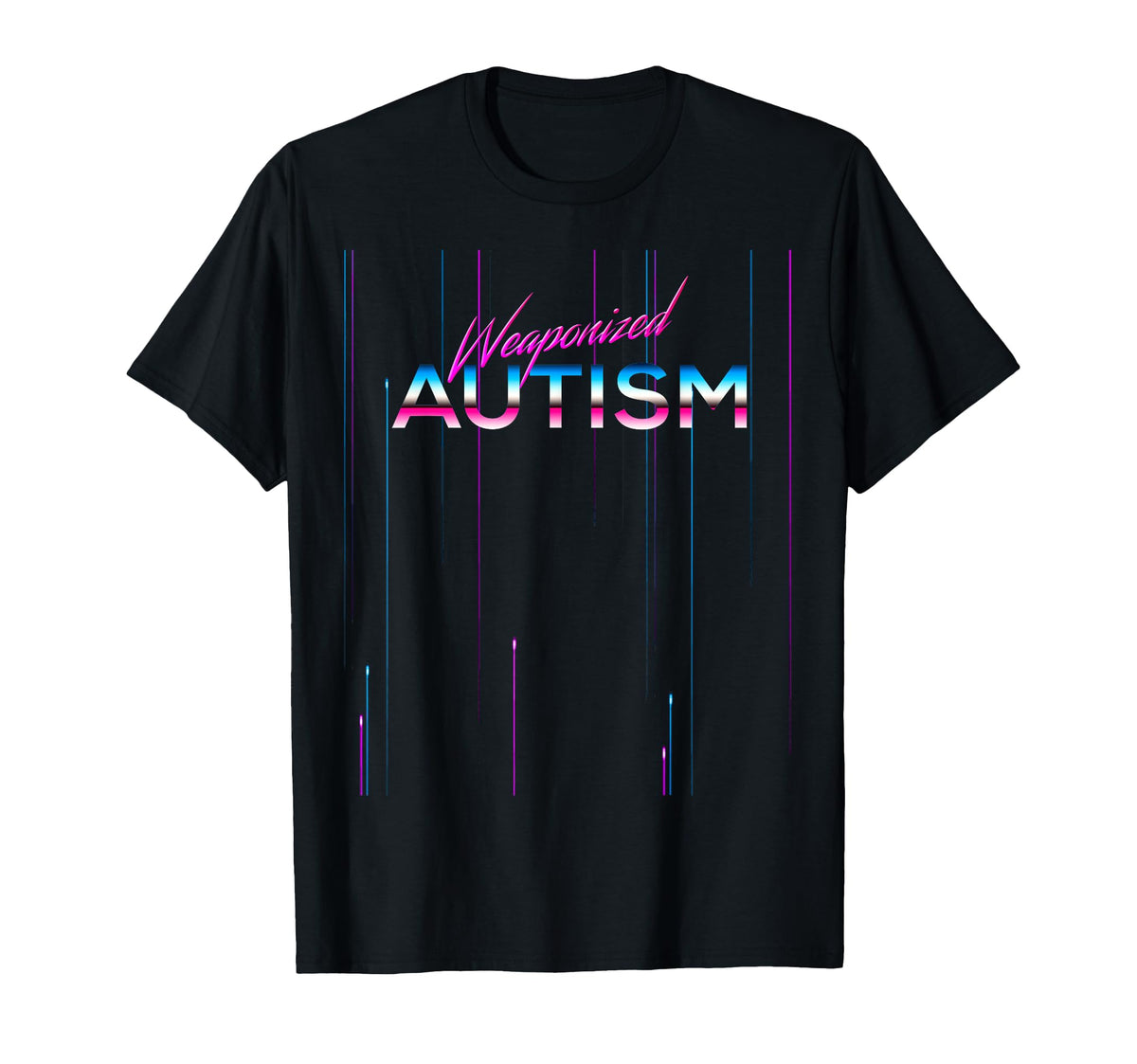 Weaponized Autism Product 80S 90S T-Shirt - Novelty Apparel for Adults