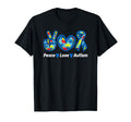 Peace Love Autism Awareness Month T-Shirt - Novelty Apparel Men Women