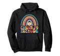 Choose To Include Autism Teacher Groovy Hoodie - Novelty Apparel Men Women
