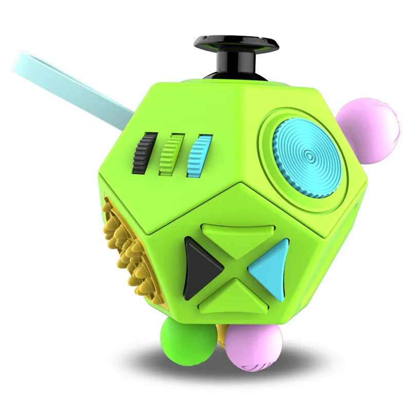 12 Sides Fidget Cube | Anti Stress Sensory Toy for Focus and Calm