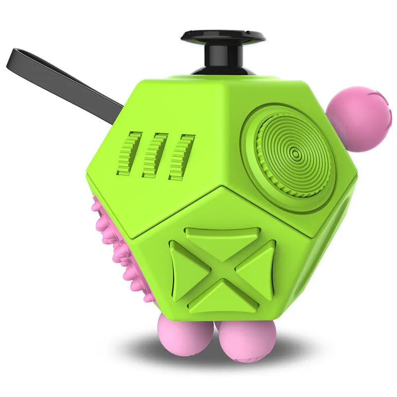 12 Sides Fidget Cube | Anti Stress Sensory Toy for Focus and Calm