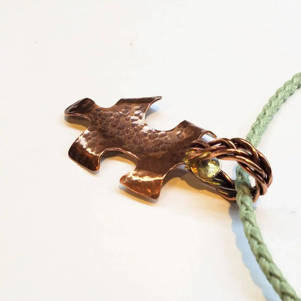 Large Braided Bail Puzzle Piece Autism Awareness Pendant with Various Order Options