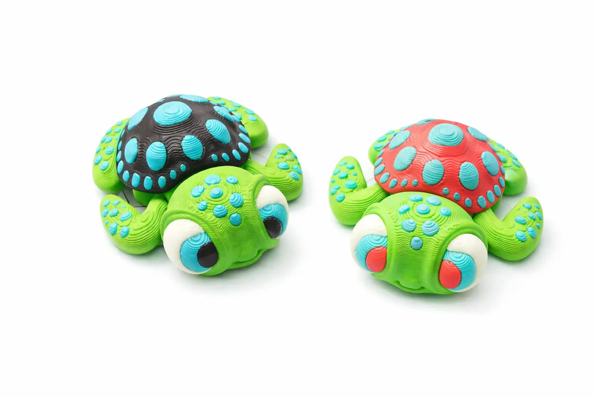 Mini Fidget Turtle Magnets – 2" Articulated Sensory Toy | Desk & Fridge ADHD Fidget