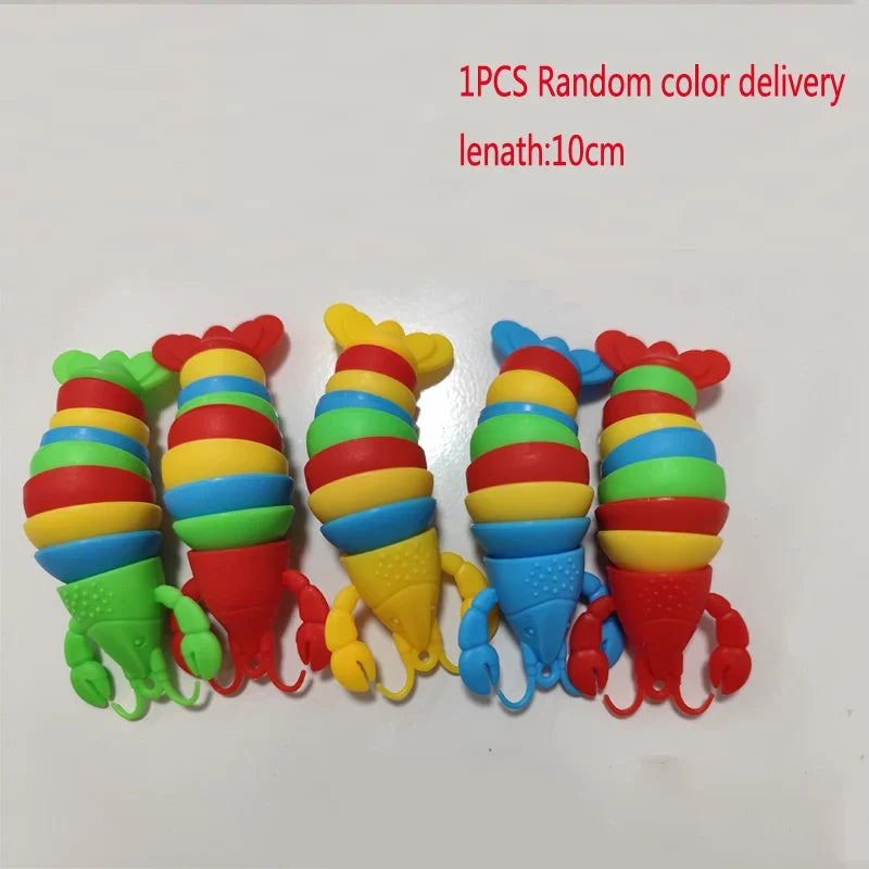 2025 New Fidget Slug Toy | 3D Colorful Sensory Decompression Toy for Kids and Adults