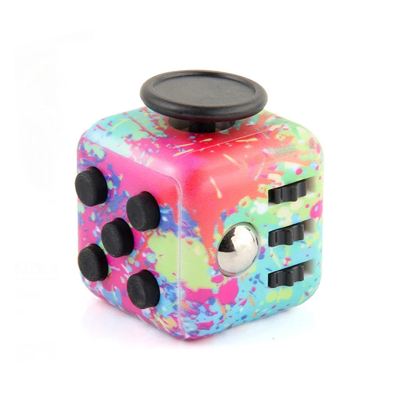 6/12 Sides Rainbow Fidget Cube | Decompression Sensory Toy for Anxiety and ADHD