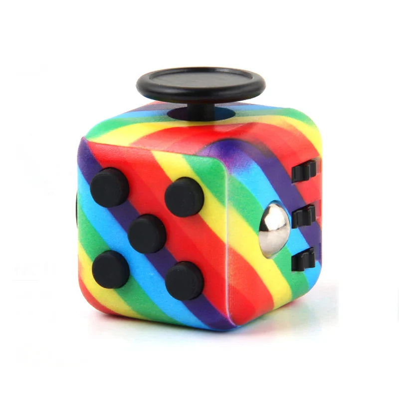 6/12 Sides Rainbow Fidget Cube | Decompression Sensory Toy for Anxiety and ADHD