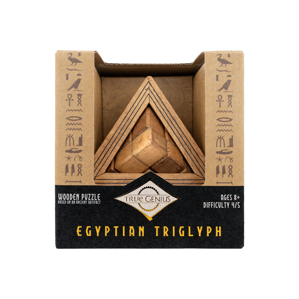 Egyptian Triglyph - Wooden Pyramid Brainteaser