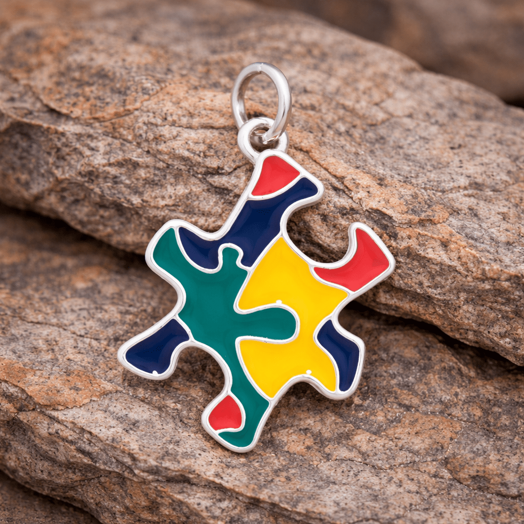 Autism Awareness Colored Puzzle Piece Charms
